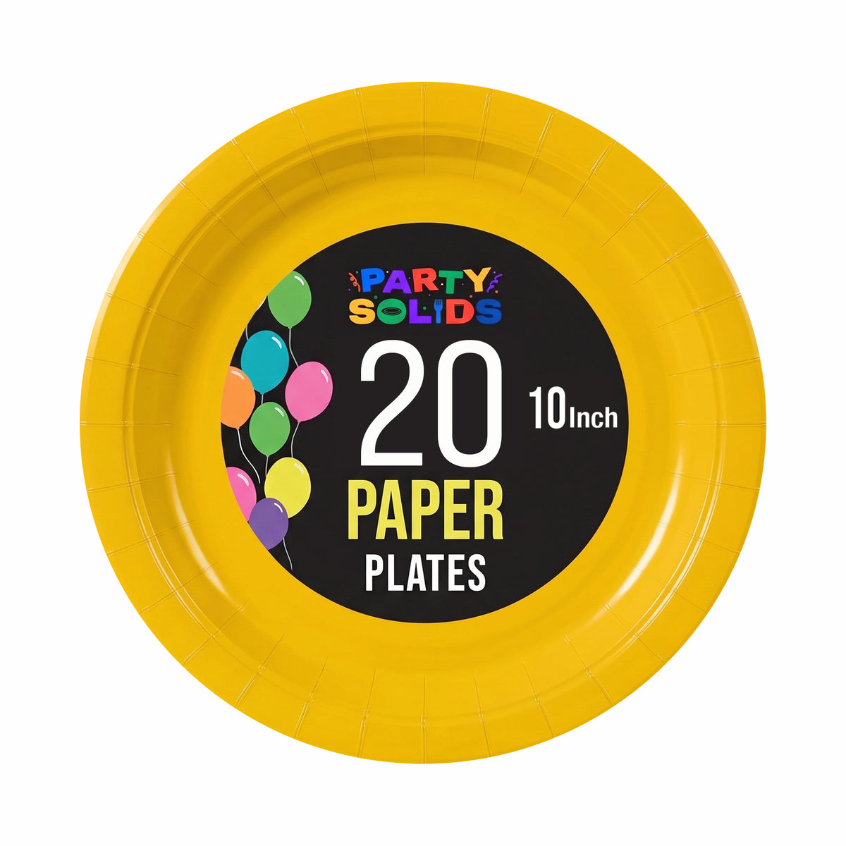 10 In. Yellow Paper Plates - 20 Ct.