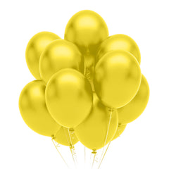 12 In. Yellow Latex Balloons | 10 Count