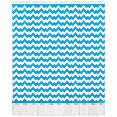 Blue Chevron Waterproof Wristbands - 500 Pack