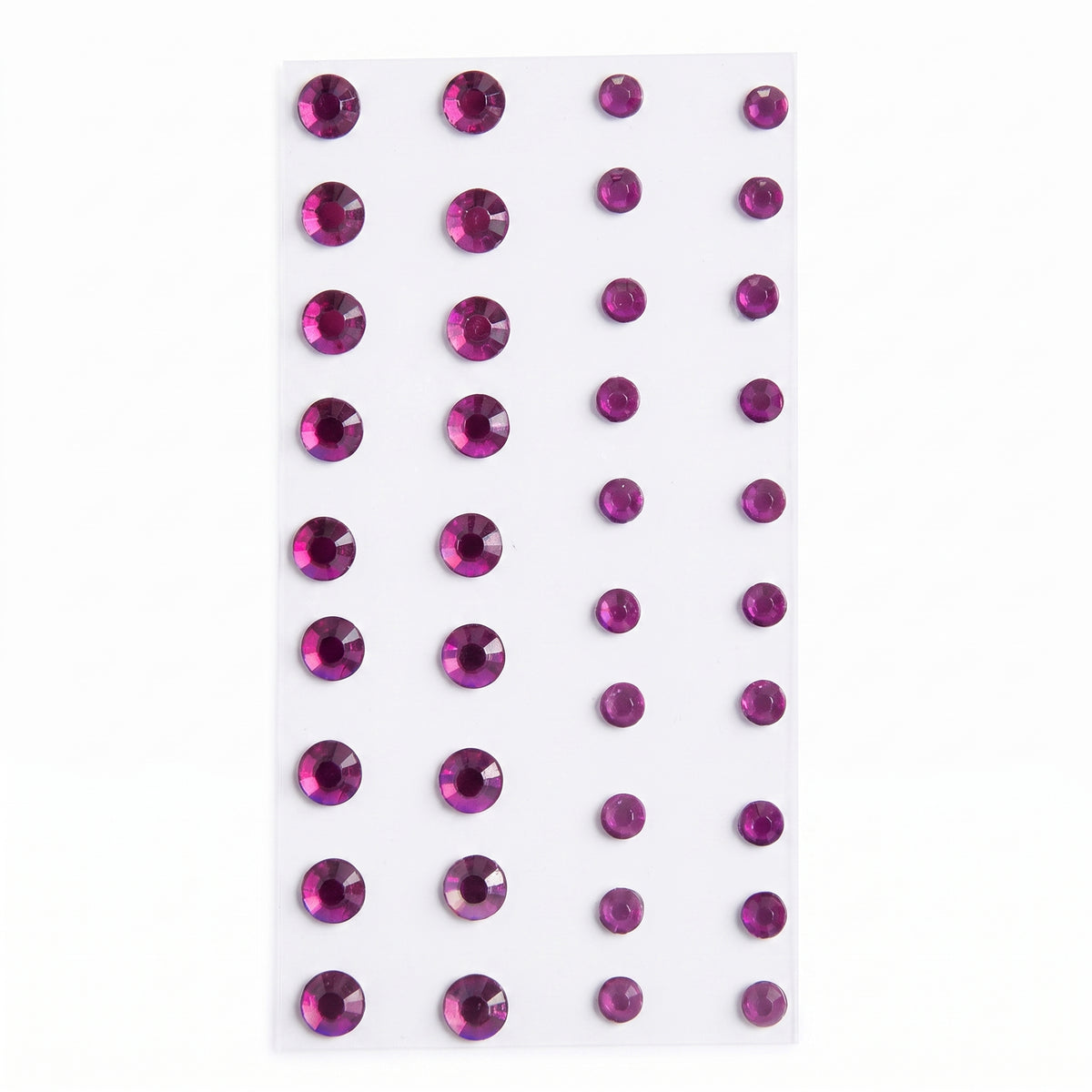 Sparkling Purple Hair Gems Set - 50 Pieces