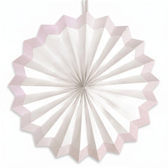 Elegant White Paper Parasol Fan Decoration