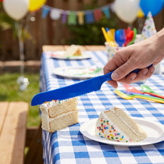 Bright Royal Blue Plastic Knife - 7.5 in.