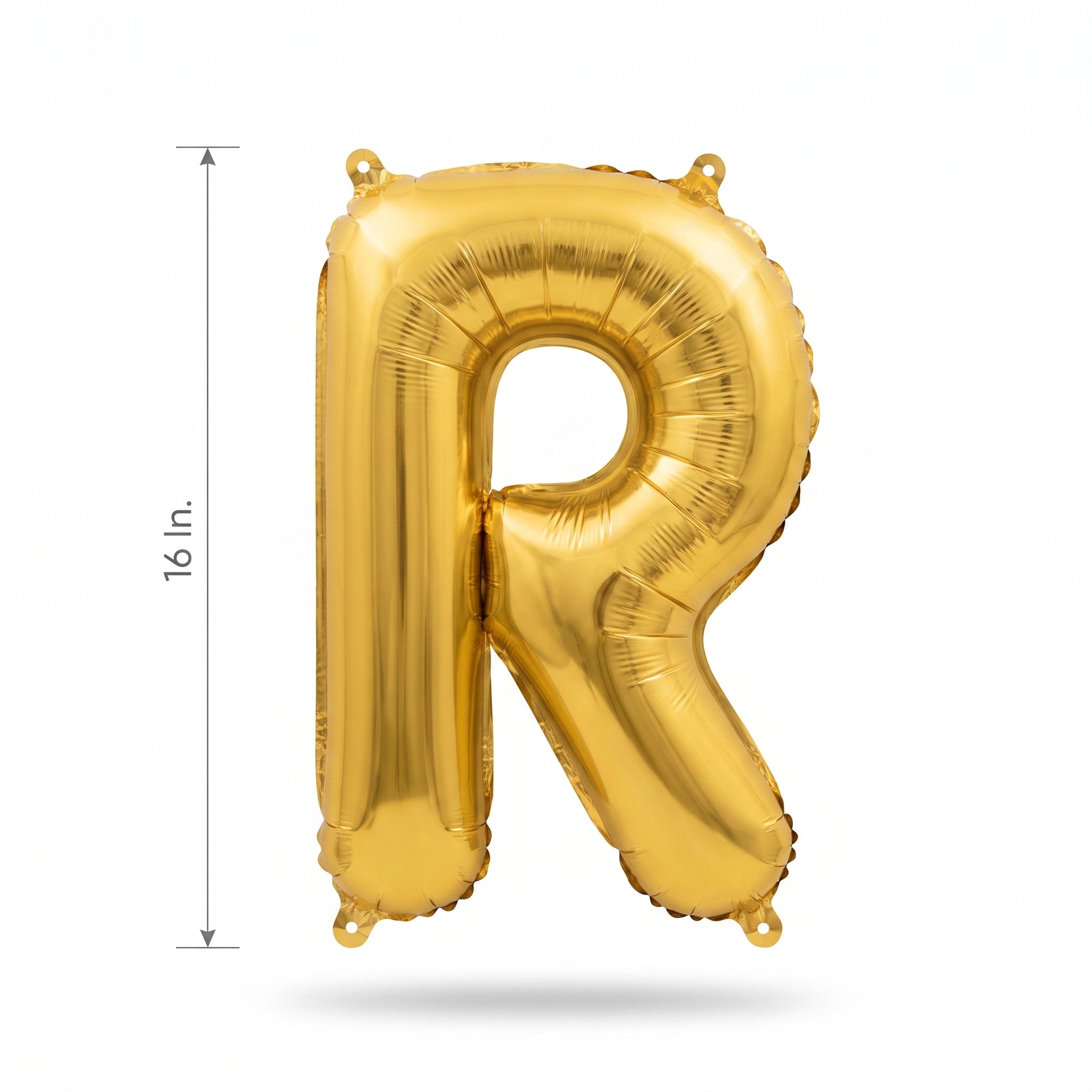 Gold Foil Letter "R" Air-Filled Balloon