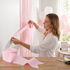 Blush Pink Crepe Streamer - 81ft