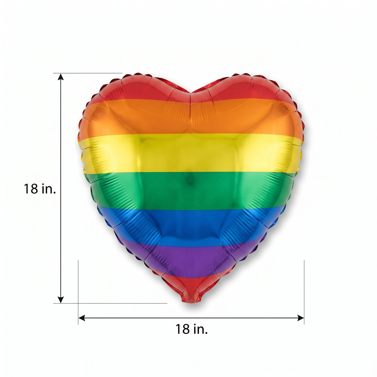 Heart-Shaped Pride Foil Balloon