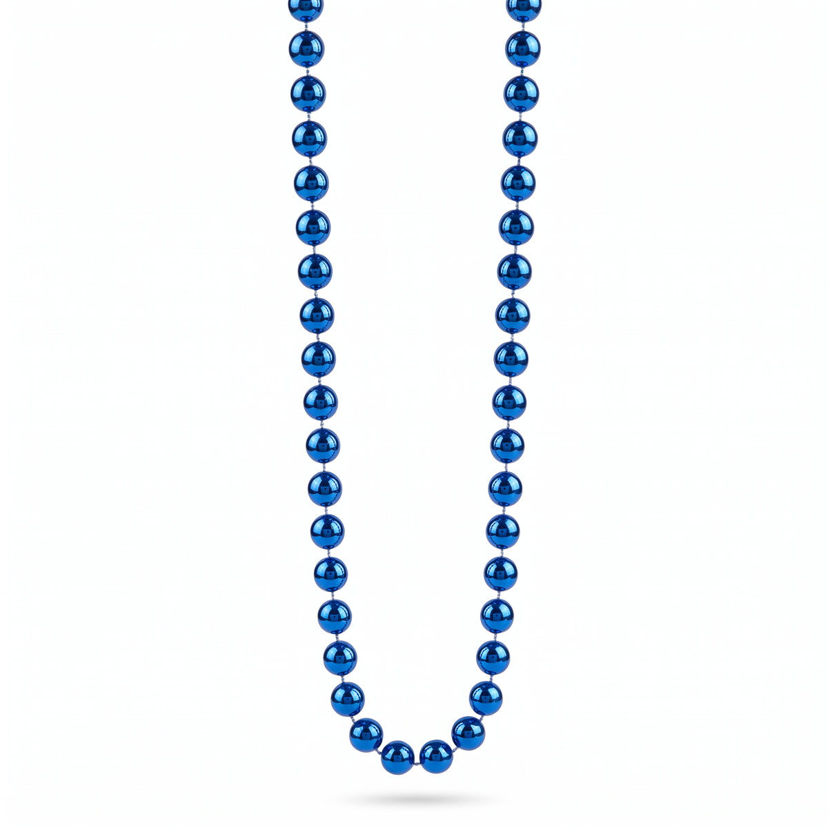 Royal Blue Metallic 30" Bead Necklace