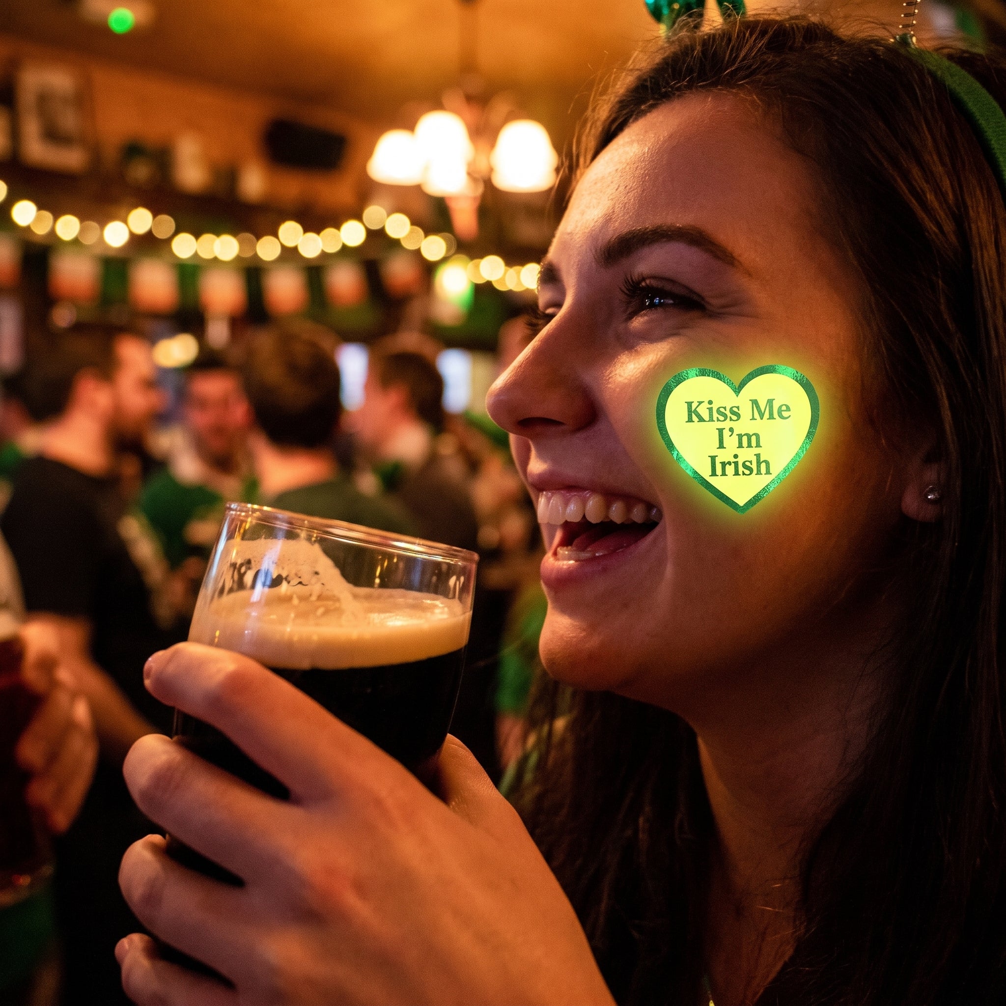 St. Patrick's Day Glow-in-the-Dark Foil Tattoos