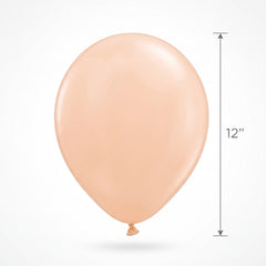 Luxaire 12" Premium Peach Latex Balloons - 25 Pack