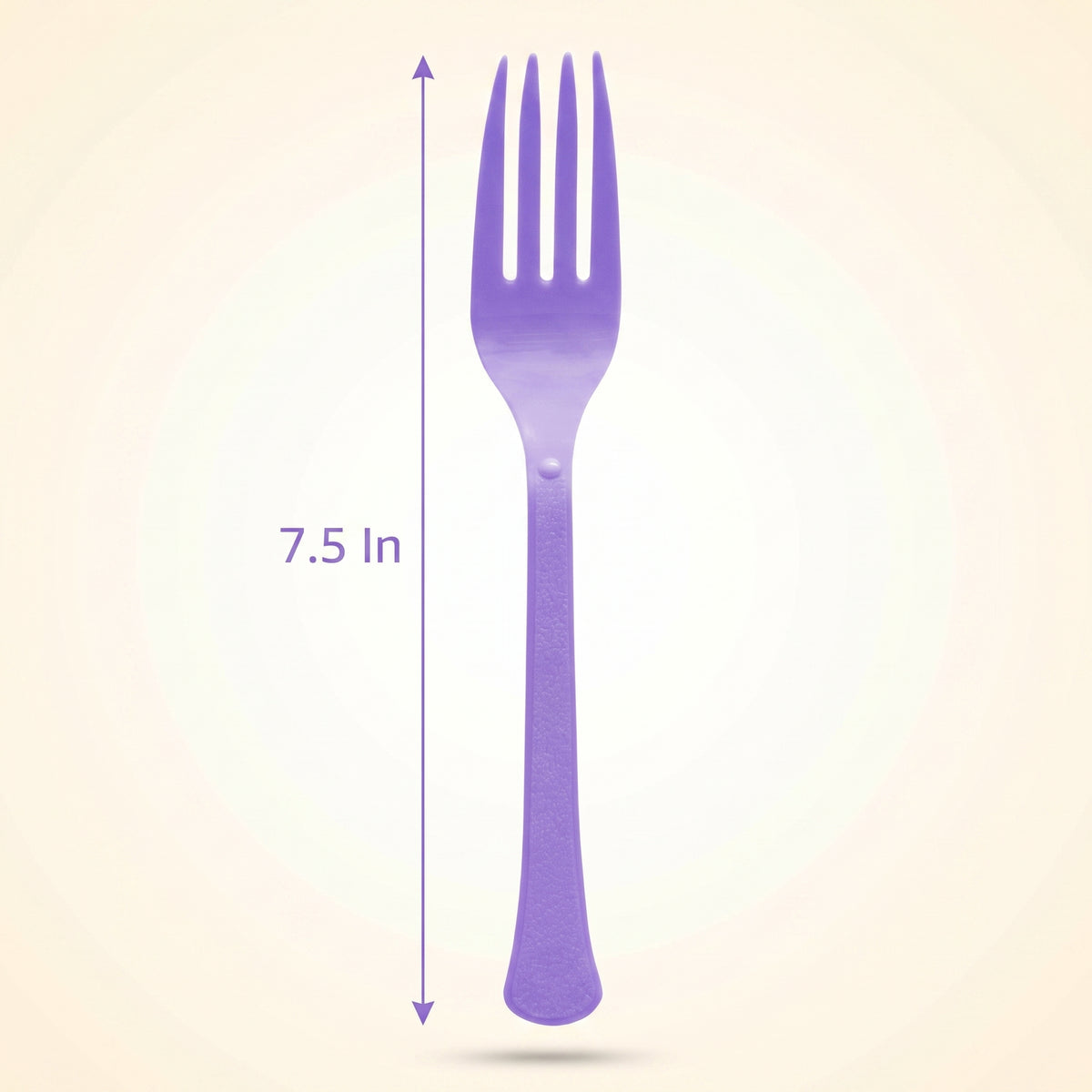 Lavender Plastic Forks - Solid Color Tableware - 7.5 in.