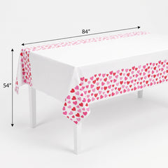 Valentine's Day Heart Party Plastic Table Cover