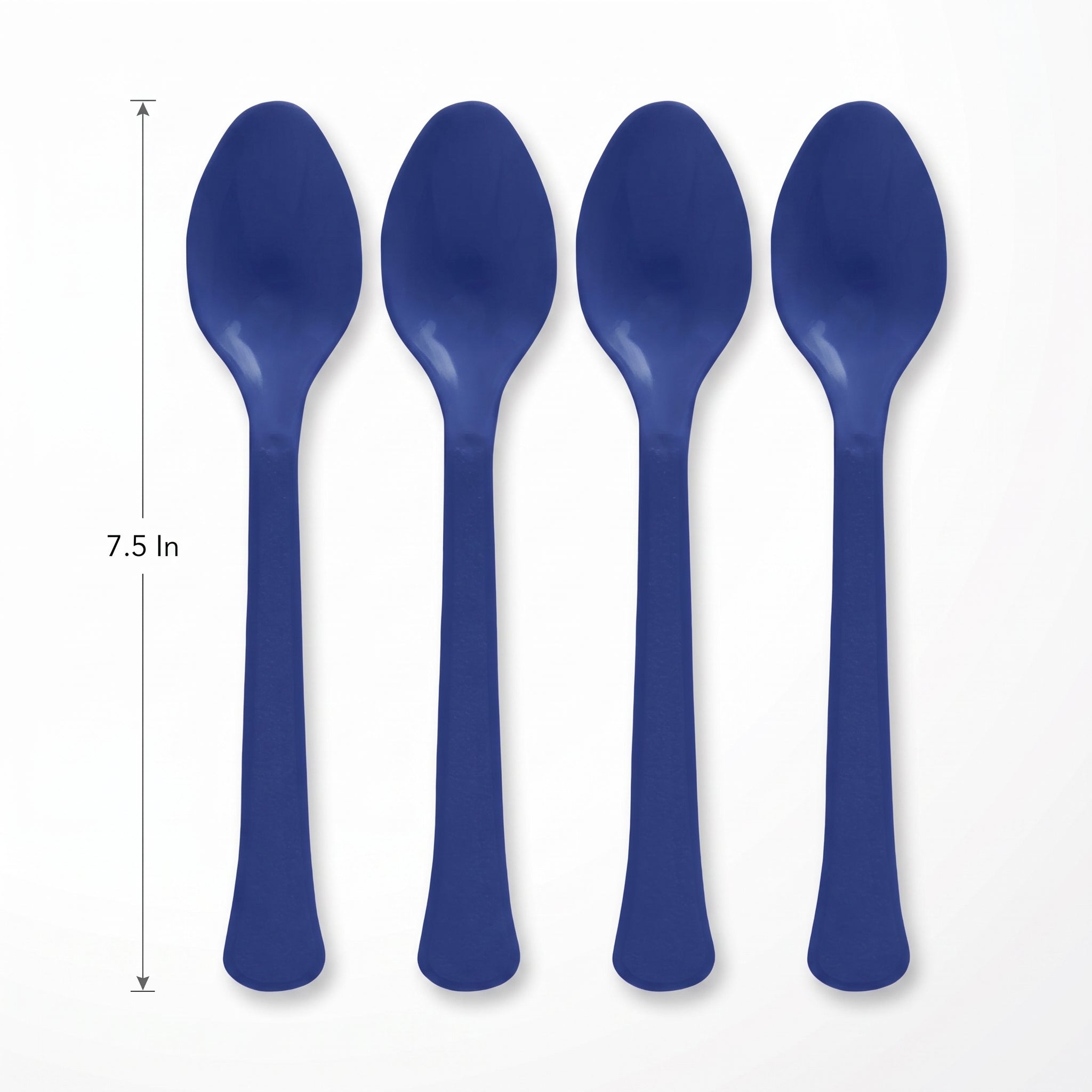 True Navy Plastic Spoons - 7.5 in.