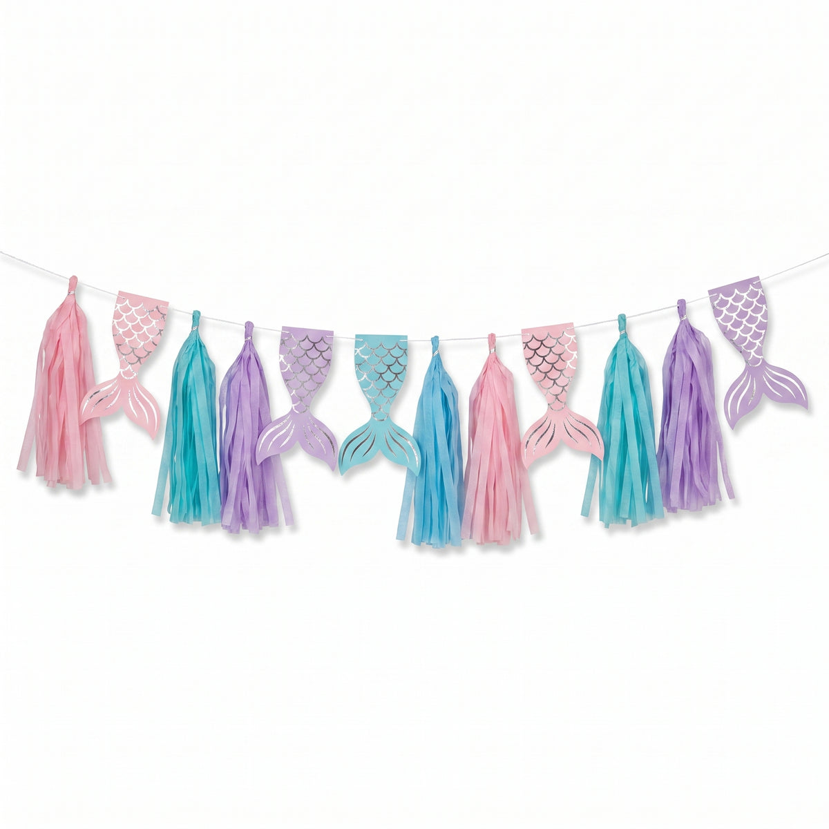 Shimmering Mermaid Tassel Garland - 10 ft