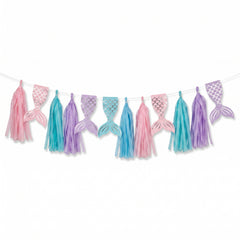 Shimmering Mermaid Tassel Garland - 10 ft