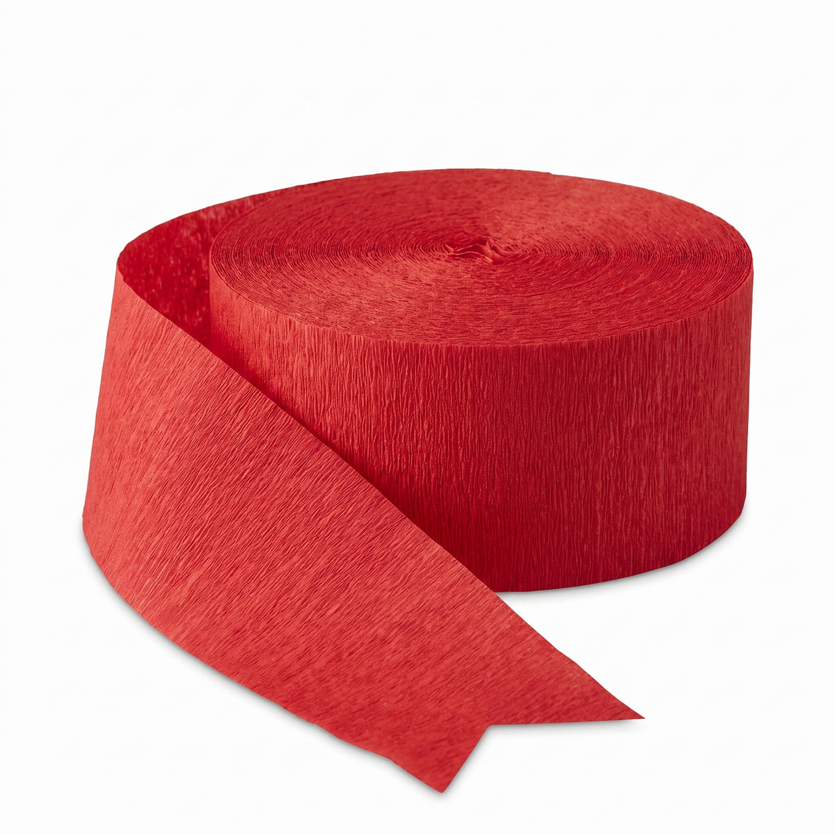 Bold Red Crepe Streamer - 81 ft