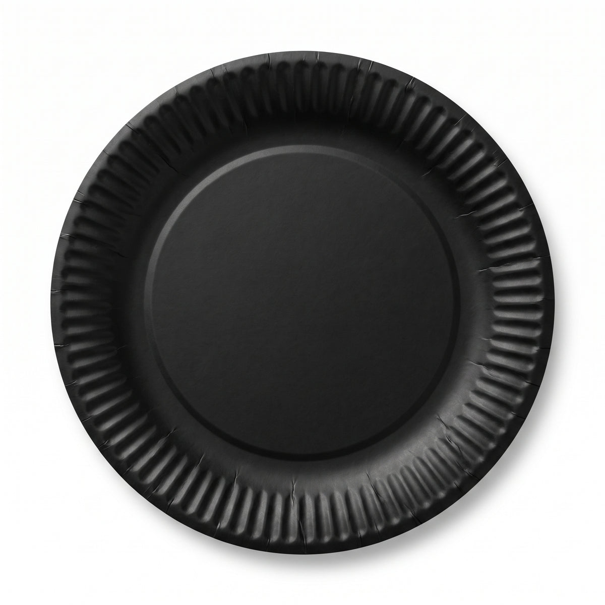 Classic Black 10" Paper Dinner Plates - Solid Color