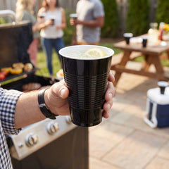Jet Black 18oz Plastic Party Cups