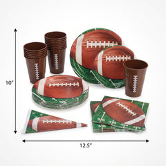 Game Day Football Party Tableware Kit - For 8 Guests
