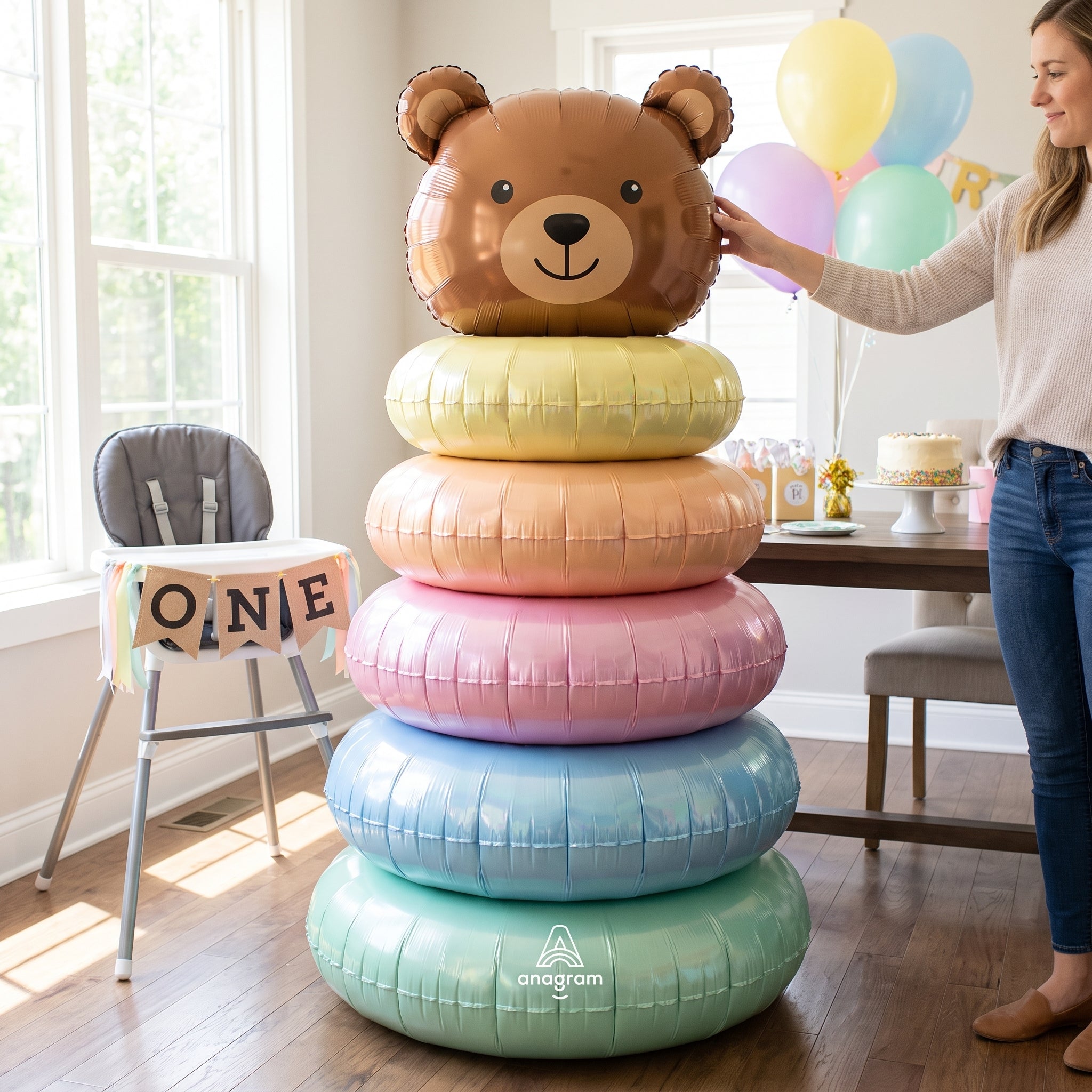 Bear Stacker AirLoonz Foil Balloon