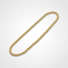 Gold Metallic Bead Necklace - 30 In.