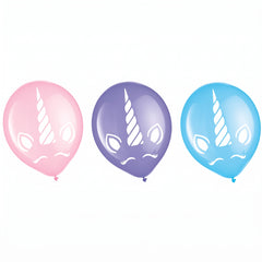 Enchanting Unicorn Latex Balloons - 12" Pastel Collection