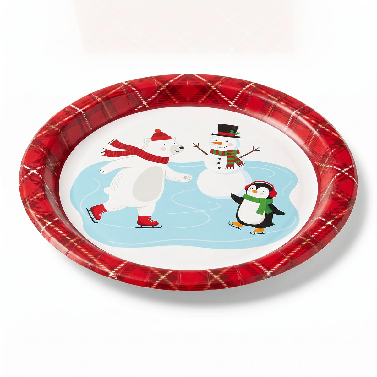 Festive Holiday Fun Paper Plates - 6.75" Round