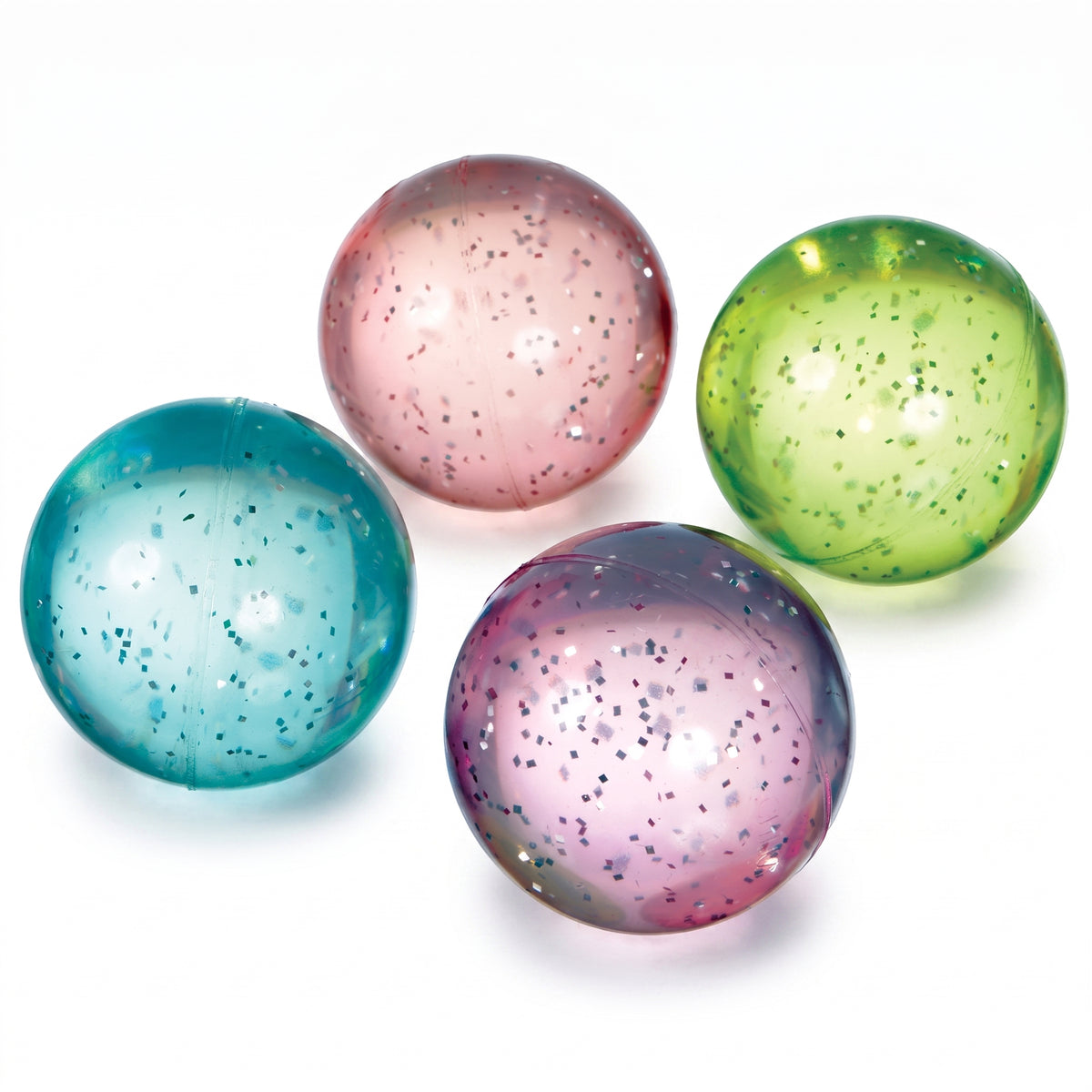 Glitter Star Bounce Ball Favors, 8-Pack, Multi-Color
