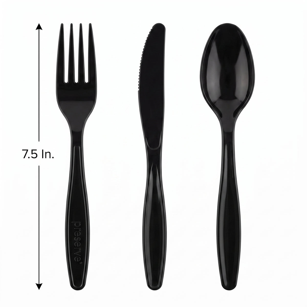 Black Assorted Cutlery Set - 7.5 in. - 24 Count