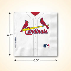 St. Louis Cardinals MLB Luncheon Napkins - 6.5 In. x 6.5 In.