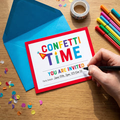 Confetti Time Birthday Invitation Cards