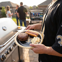 New Orleans Saints 9" Round Paper Plates - 18 Pack