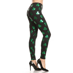 Shiny Shamrock Leggings for St. Patrick's Day