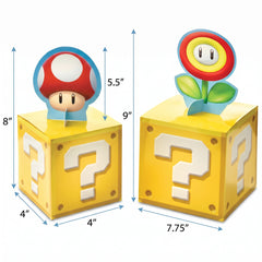 Super Mario Bros Question Block Table Centerpiece Kit, 4-Piece Set