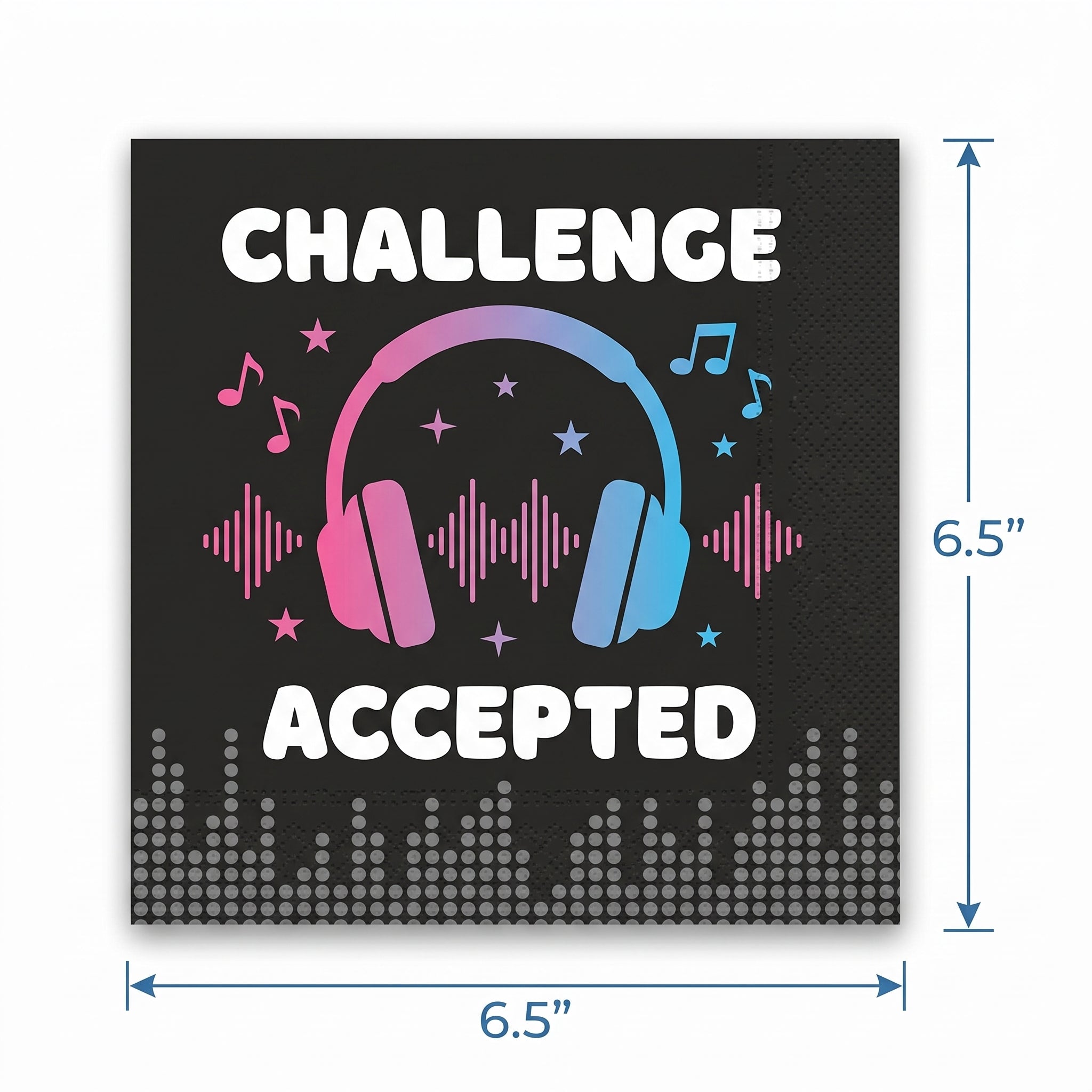 "Challenge Accepted" Internet Famous Luncheon Napkins - 6.5 In. x 6.5 In., 16-Pack