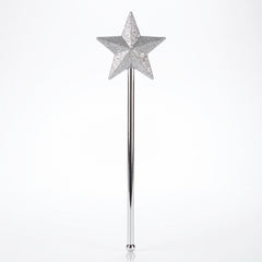 Silver Glitter Angel Star Wand - 15-inch Costume Accessory