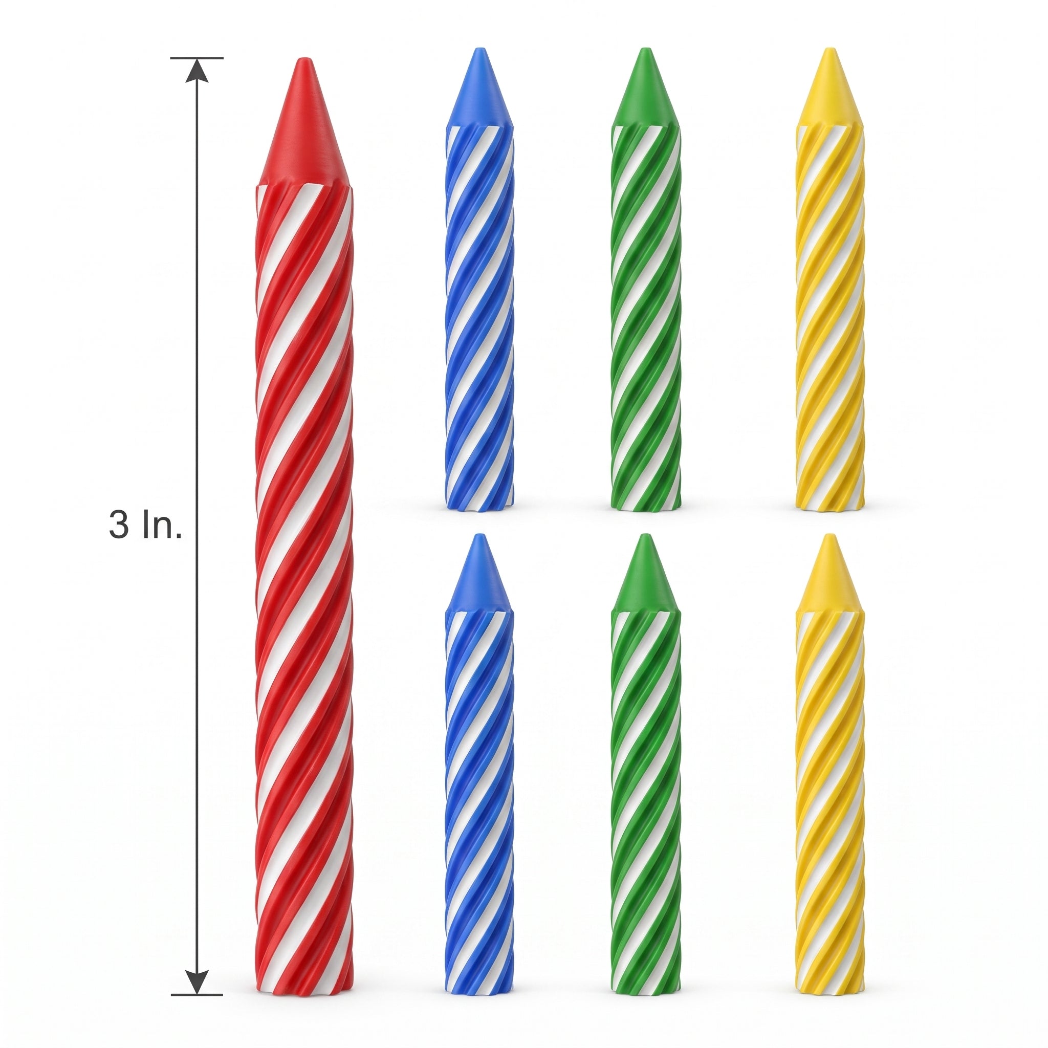 Vibrant Spiral Birthday Candles - Multicolor Set