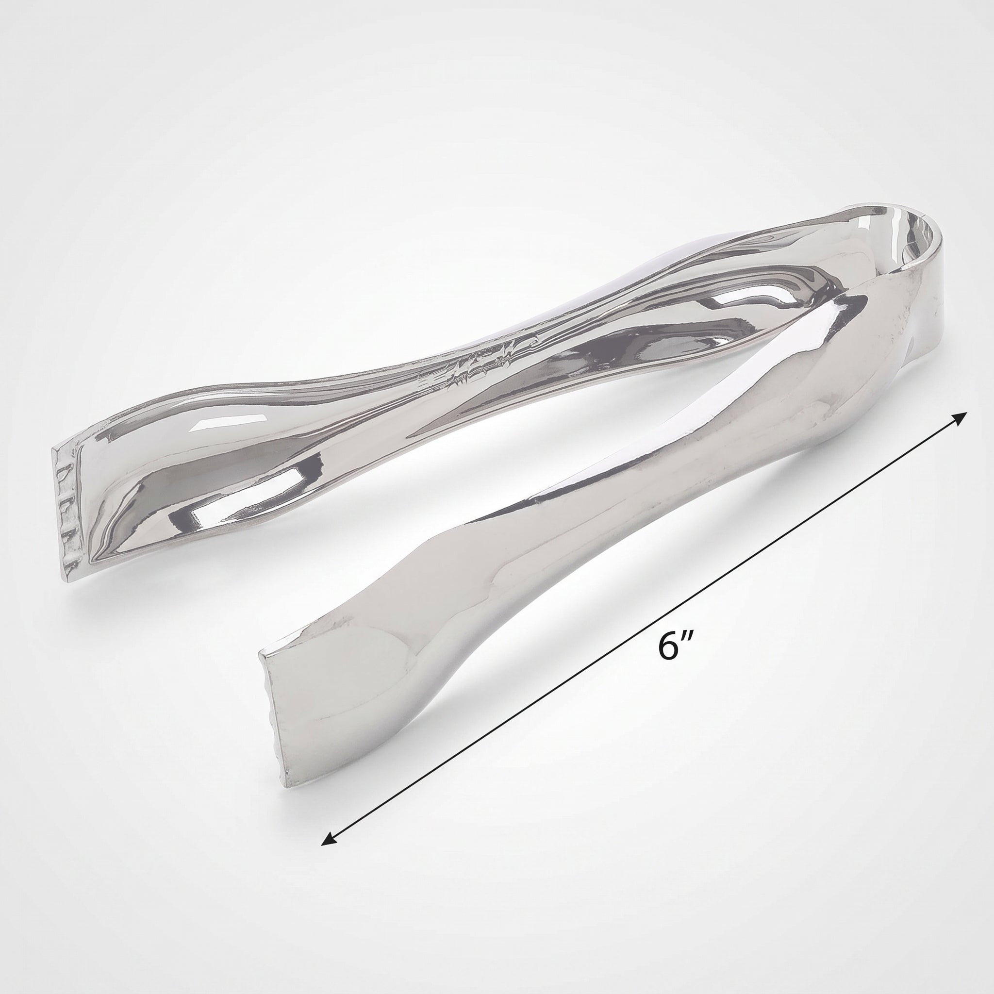 Silver Plastic Mini Serving Tongs - 3 Pack