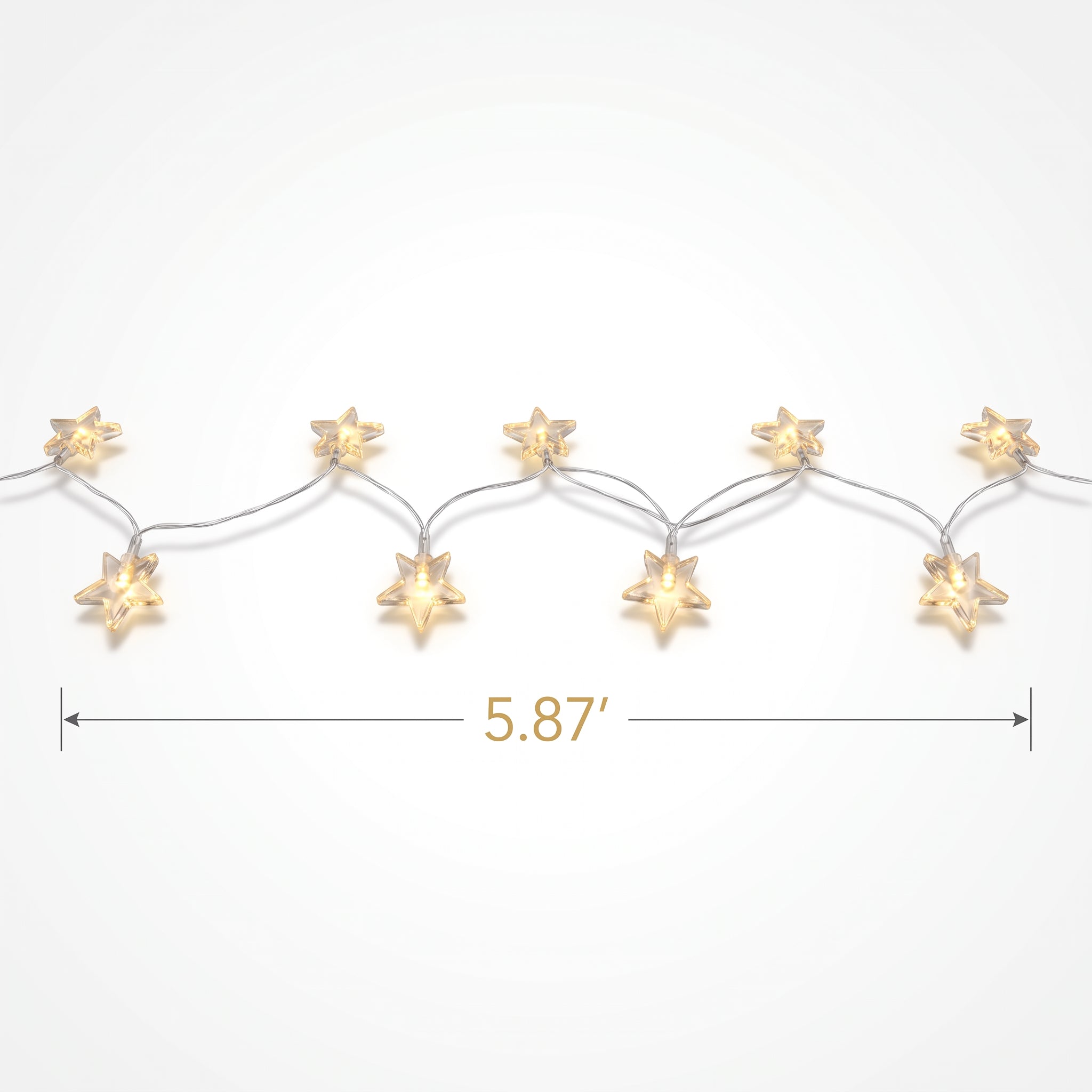 Star Fairy LED String Lights - 5.5 ft Battery Operated Decoration