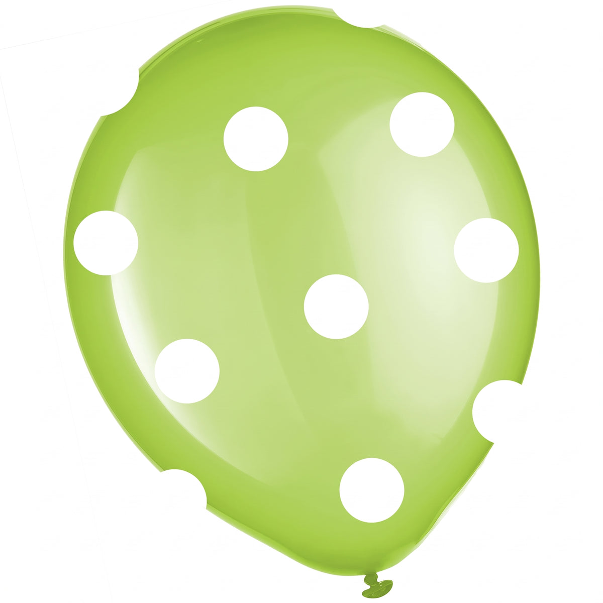 Kiwi Polka Dot 12" Latex Balloons - Bulk Pack