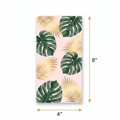 Tropical Paradise Metallic Guest Towel Napkins - 8 In. x 4 In. - 16 Pack