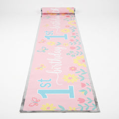 Butterfly Garden 1st Birthday Banner