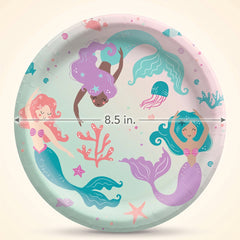 Mermaid Dreams 8.5" Paper Plates - 8 Count