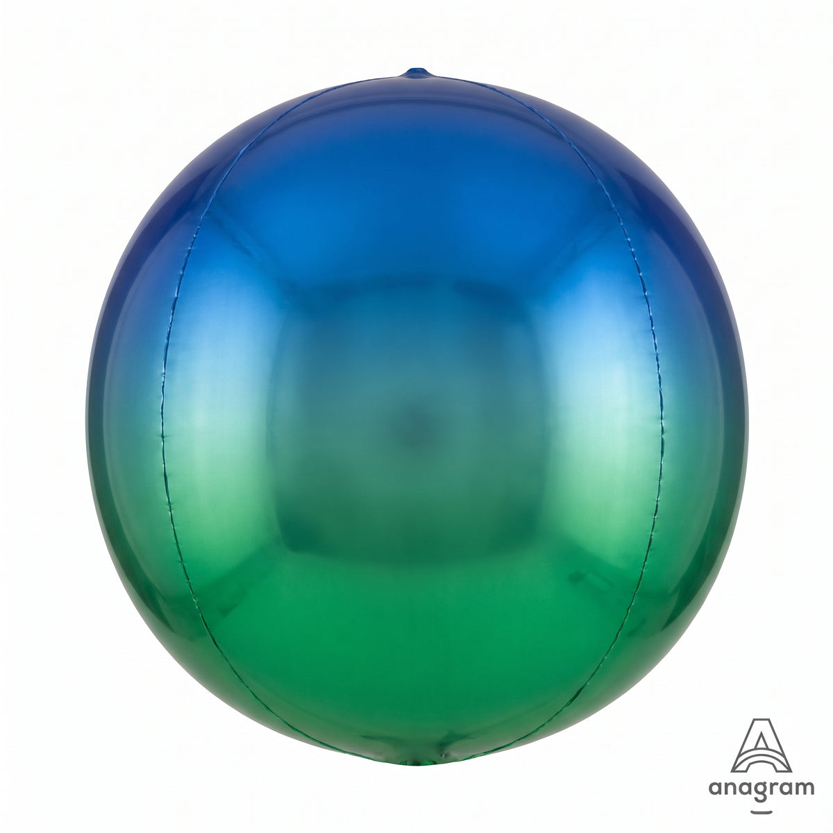 Blue and Green Ombre Orbz Metallic Balloon