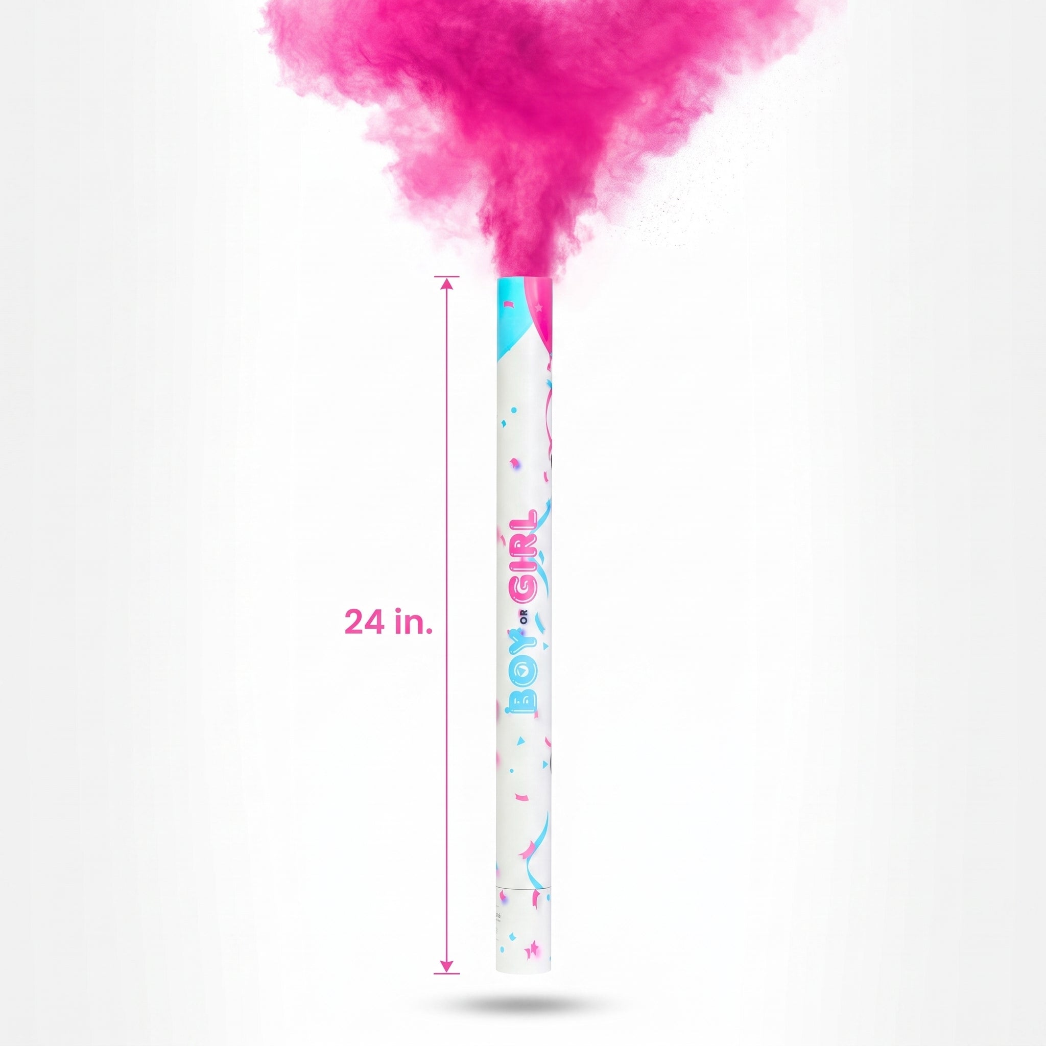 Pink Gender Reveal Powder Cannon - 24-Inch Party Popper