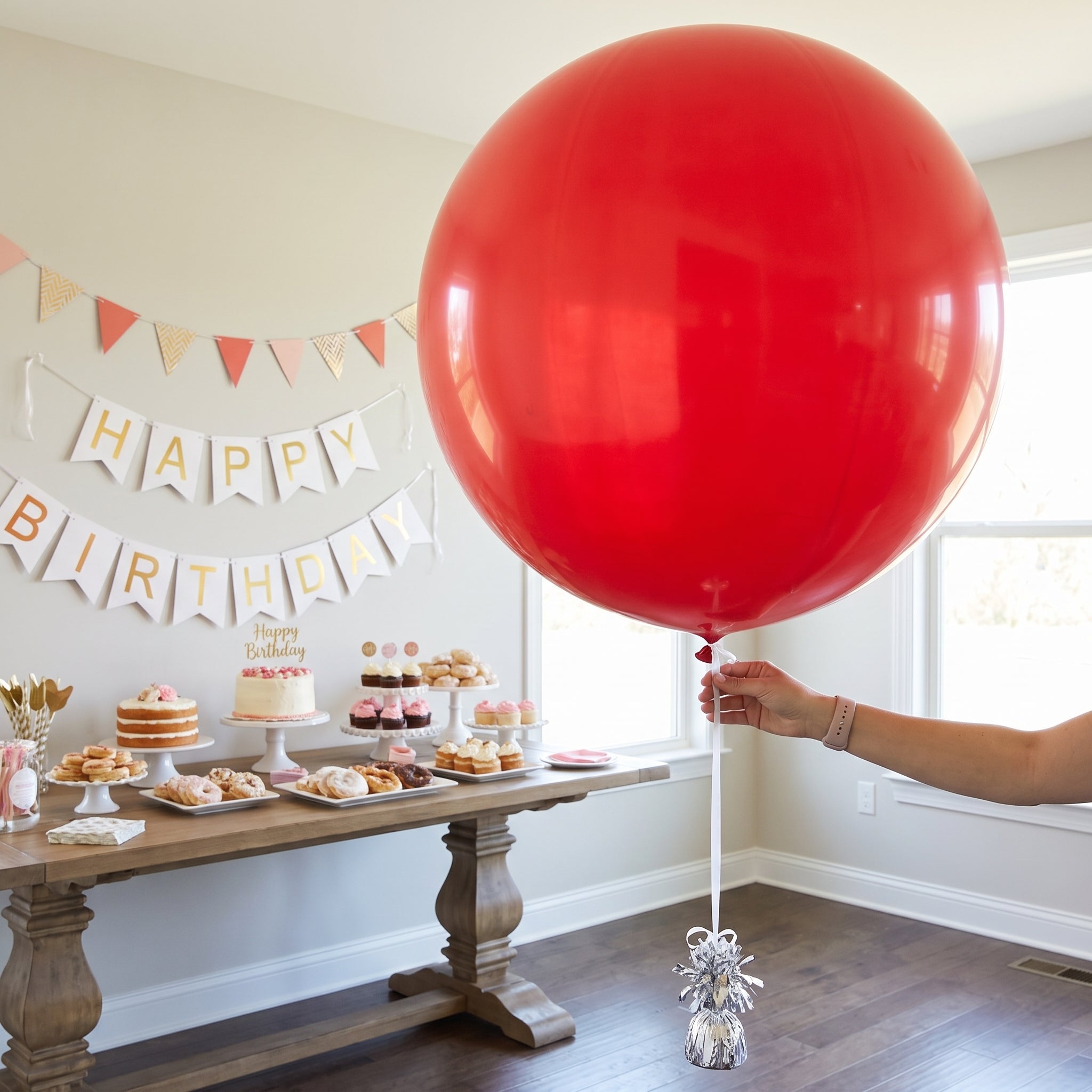 Red Latex Balloons 24-Inch, 4-Pack