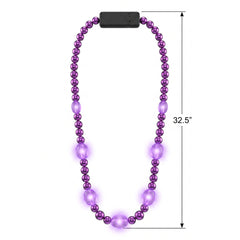 Radiant Purple Light-Up Bead Necklace