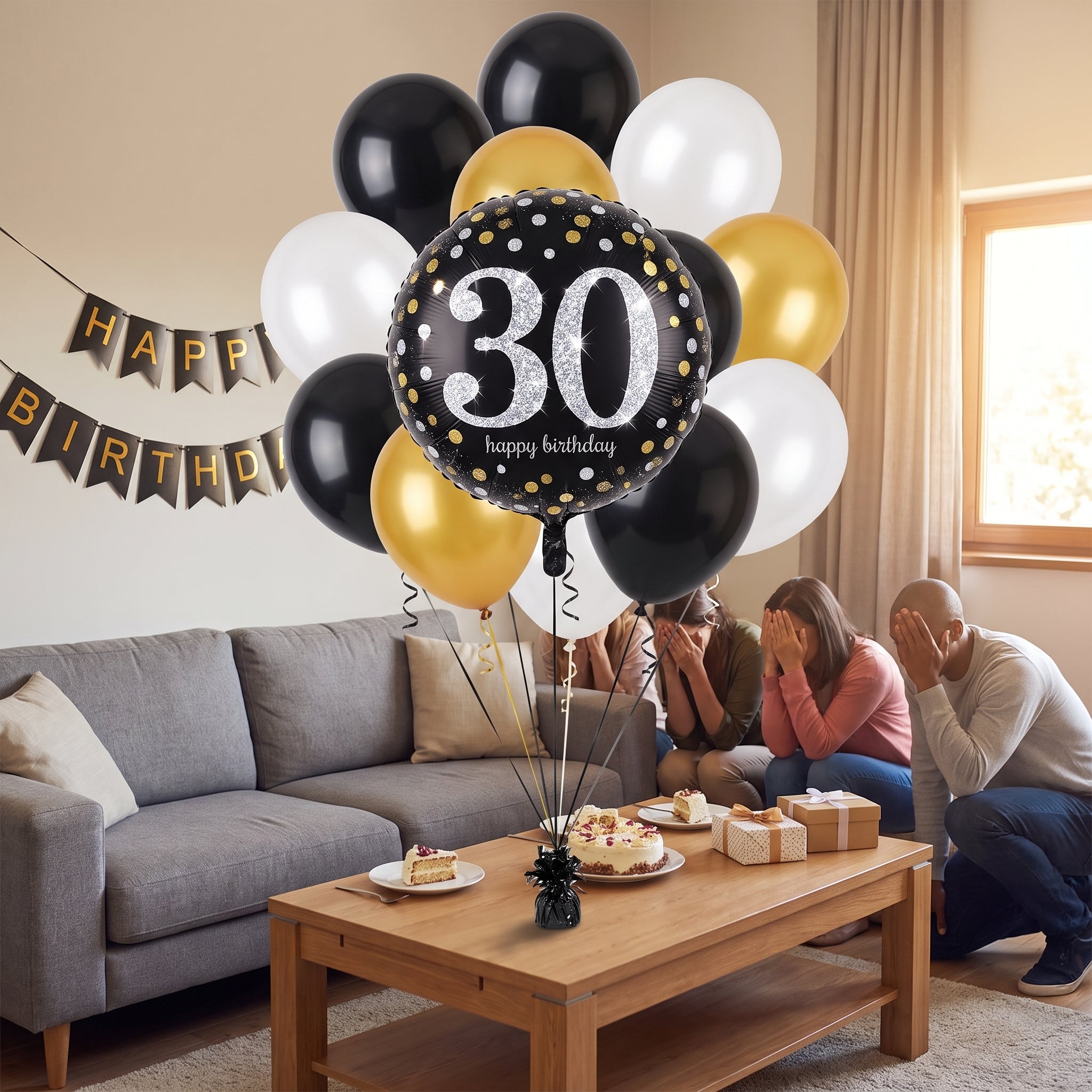 Sparkling 30th Birthday 18" Foil Balloon