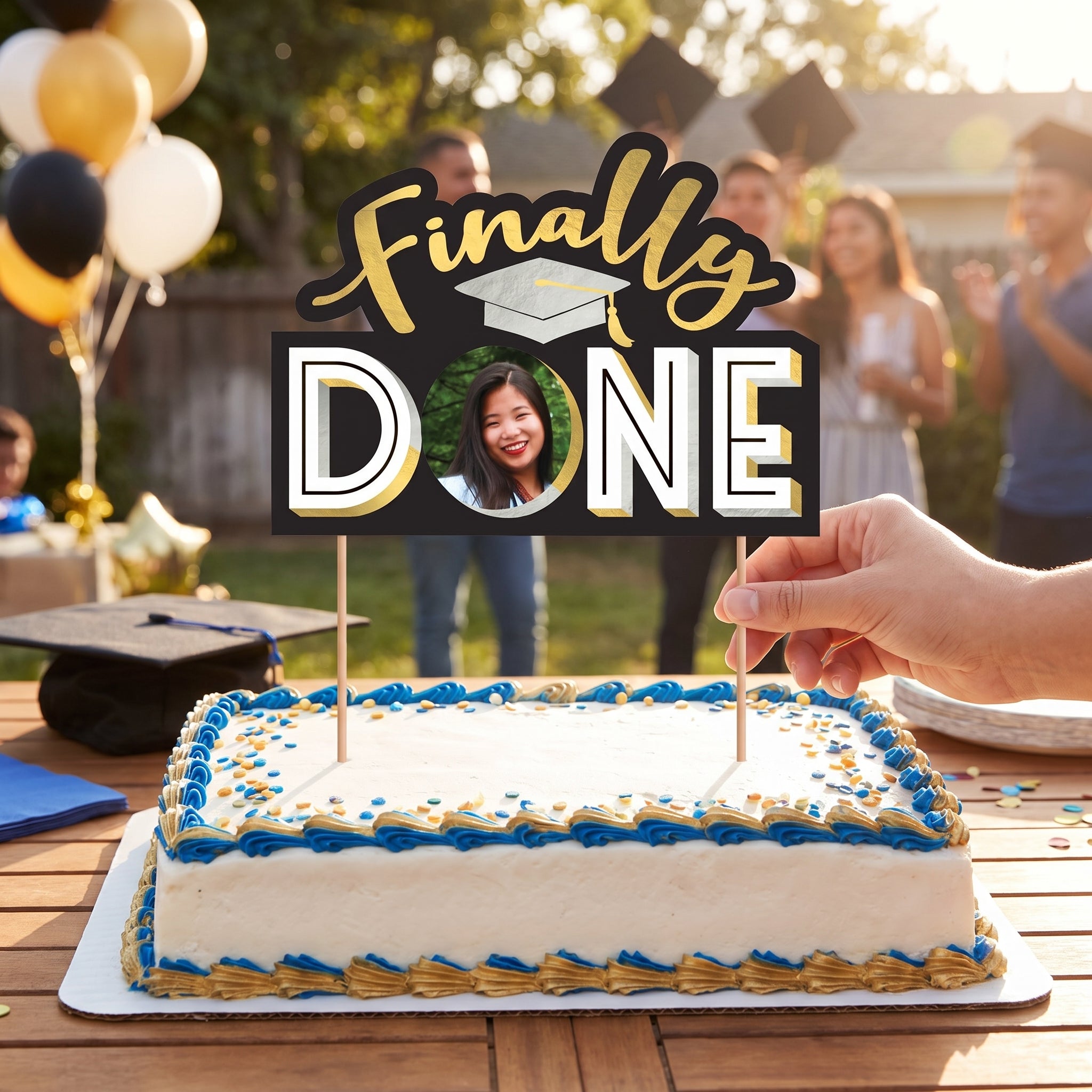 Graduation Photo Frame Cake Topper