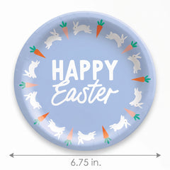 Hoppy Easter 6.75" Round Paper Plates