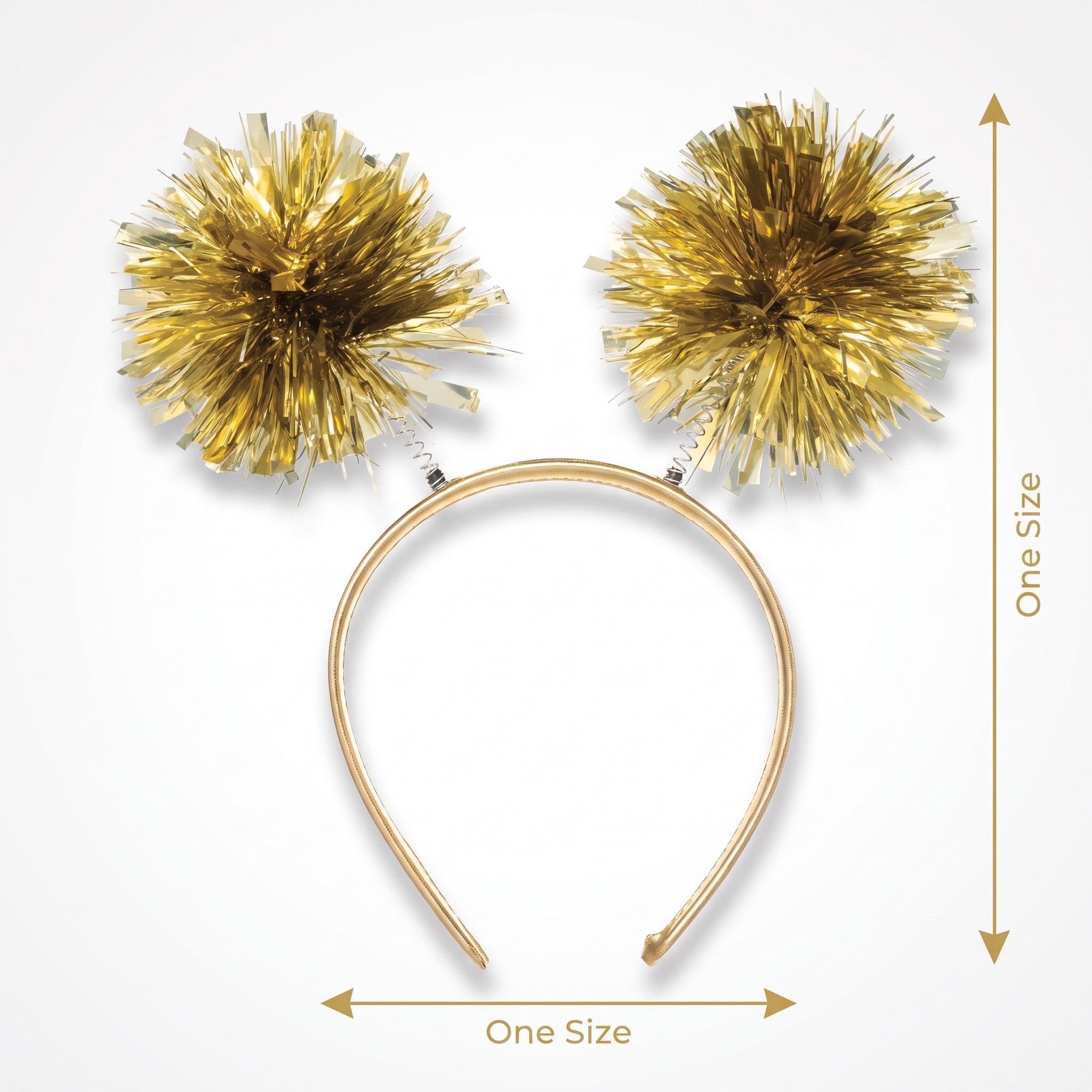 Gold Pom-Pom Head Bopper Headband