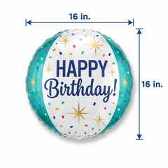 Confetti Sprinkles Happy Birthday Orbz Balloon